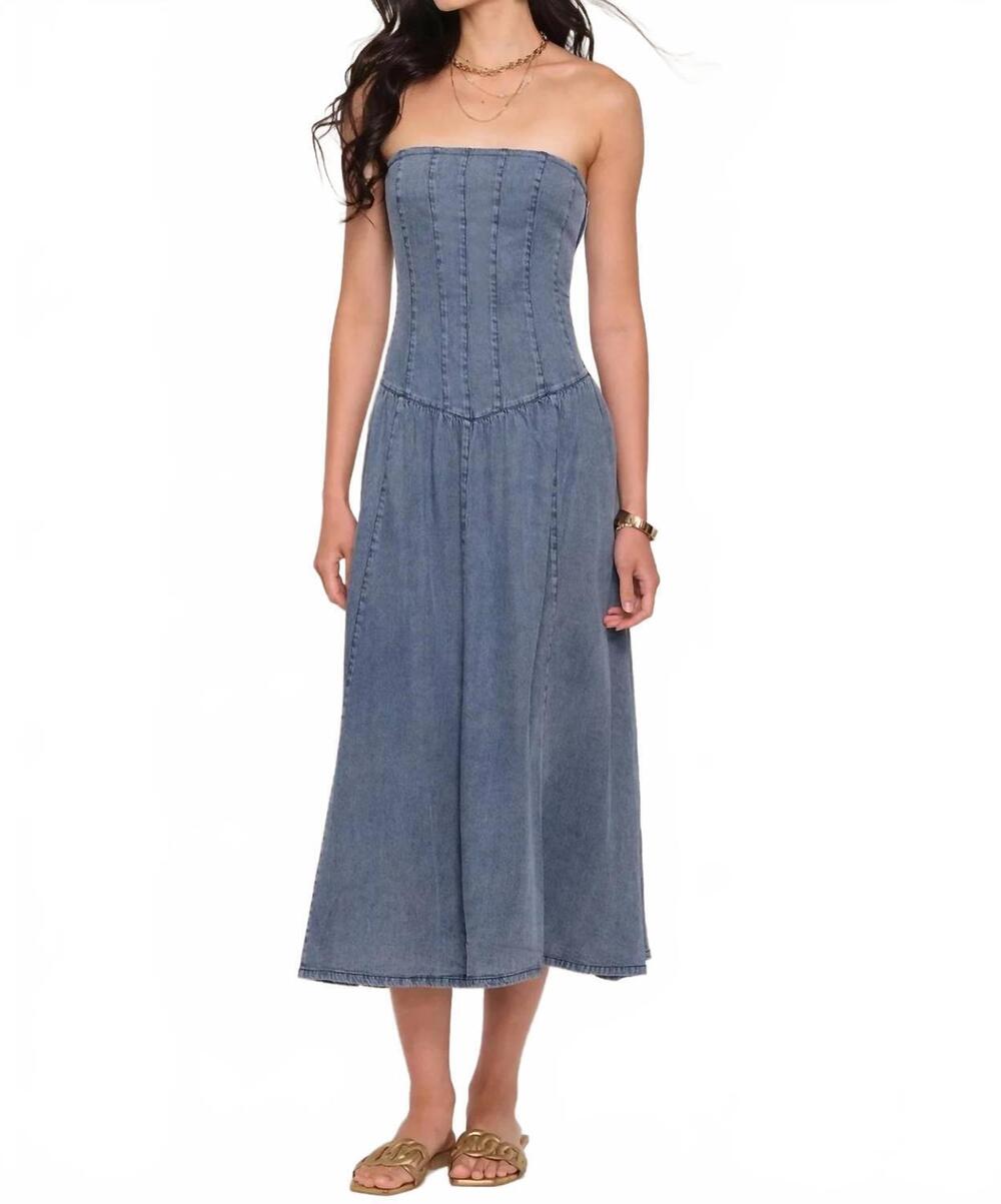NEW HEARTLOOM ronan midi dress in blue